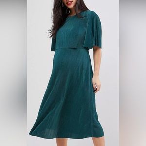 ASOS DESIGN Maternity Nursing crop top plisse midi dress